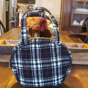 Vera Bradley Black White Red Plaid Small Bag